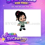 Free Vanellope Von Schweetz Smiling Free Candy Hair Wreck it Ralph Free SVG - Instant Download