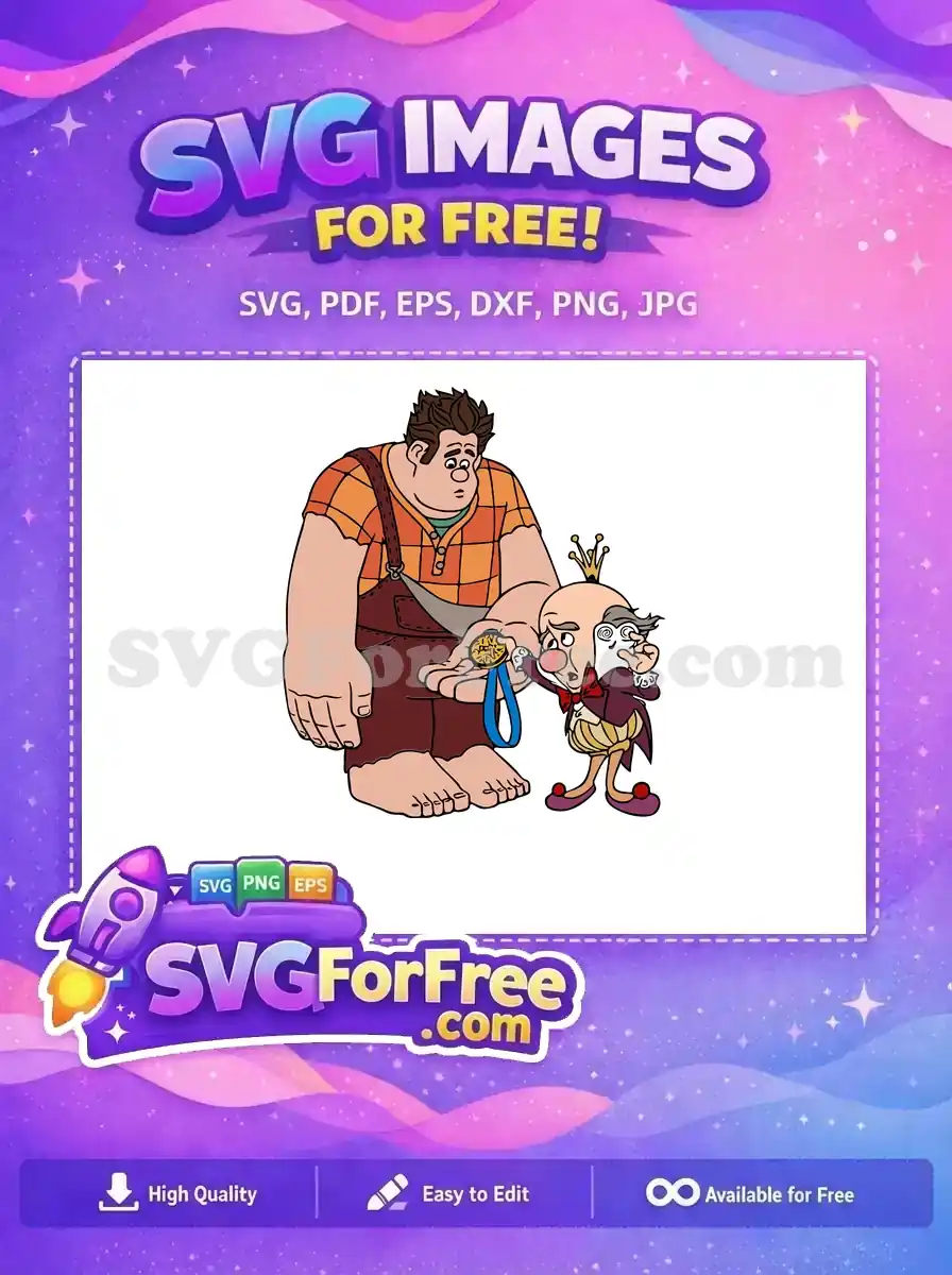 Free Sad Ralph Free Giving Medal Wreck it Ralph Free SVG
