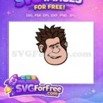 Free Smiling Ralph Free Brown Hair Wreck it Ralph Free SVG - Instant Download
