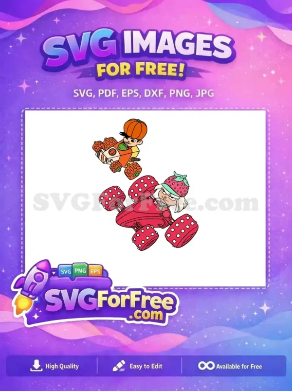 Free Pumpkin Head Free Strawberry Kart Wreck it Ralph Free SVG