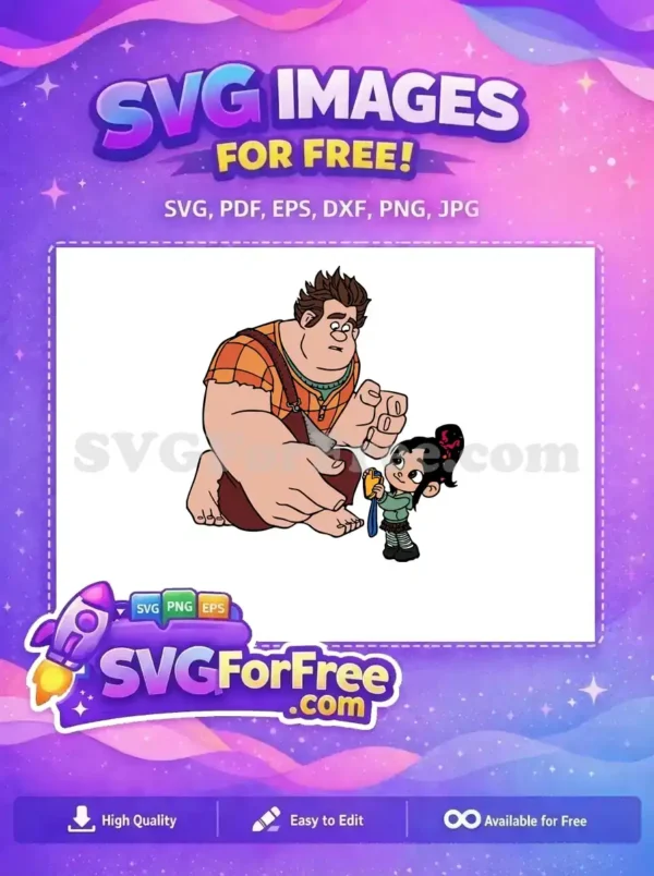 Free Ralph Worried Face Free Vanellope Gift Wreck it Ralph Free SVG