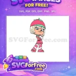 Free Smiling Vanellope Free Pink Outfit Wreck it Ralph Free SVG - Instant Download