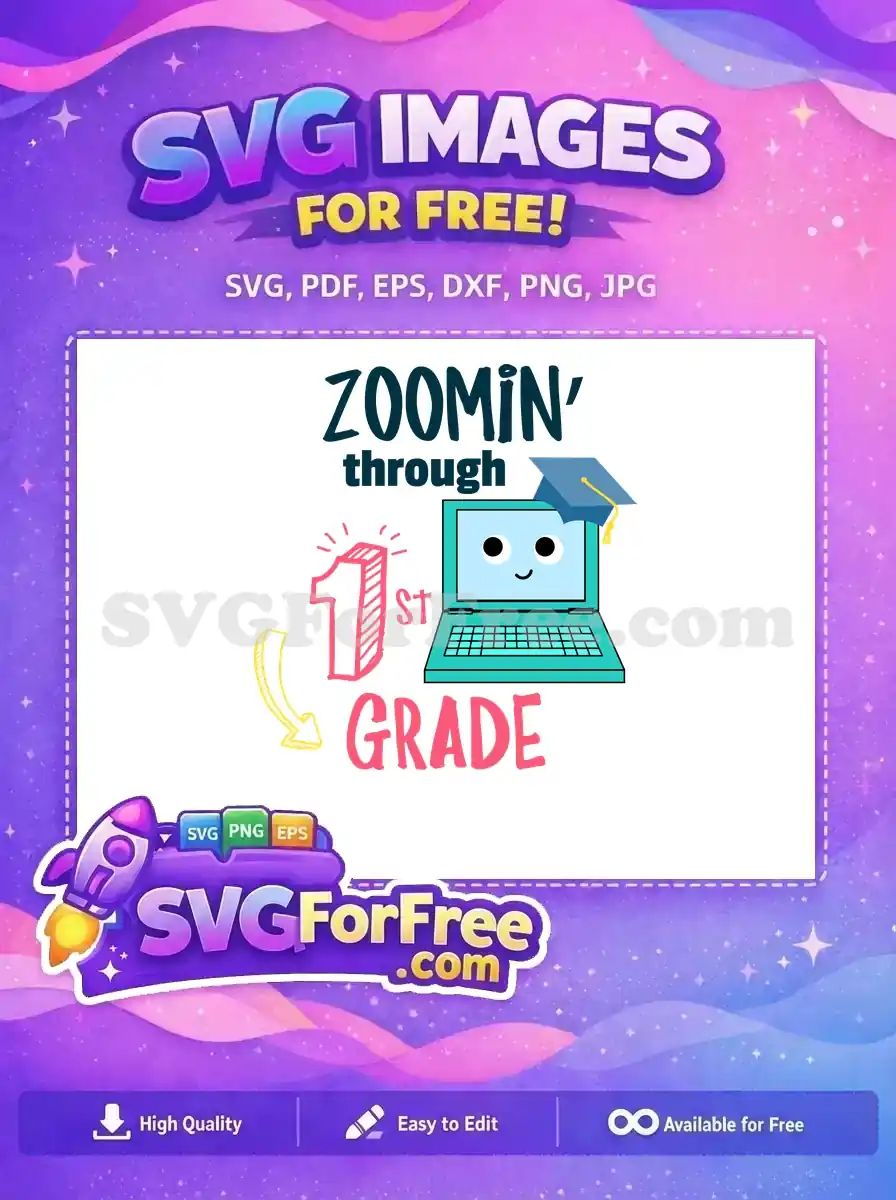 Free Teal Laptop Free Graduation Cap First Grade Free SVG