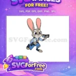 Free Judy Hopps Badge Free Police Uniform Zootopia Free SVG - Instant Download