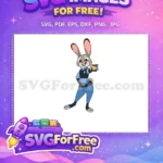 Free Smiling Officer Free Badge Zootopia Movie Free SVG - Instant Download
