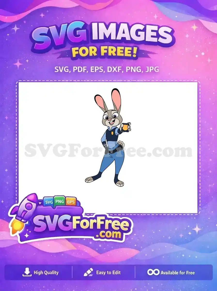 Free Smiling Officer Free Badge Zootopia Movie Free SVG