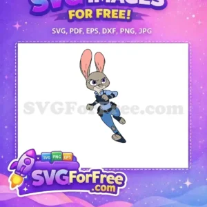 Free Determined Rabbit Officer Free Police Outfit Zootopia Free SVG