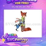 Free Hugging Judy Free Annoyed Nick Zootopia Free SVG - Instant Download