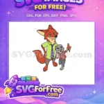 Free Smiling Fox Free Carrot Waving Zootopia Free SVG - Instant Download