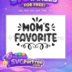Free Mama Favorite Free Polka Hearts Baby Onesie Free SVG - Instant Download