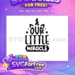 Free Unicorn Horn Free Miracle Quote Baby Onesie Free SVG - Instant Download