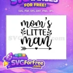 Free Mom's Little Man Free Baby Onesies Quotes Free SVG - Instant Download