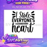 Free Stole Heart Quote Free Baseball Design Baby Onesies Free SVG - Instant Download