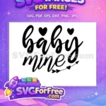 Free Baby Mine hearts Free Cupid arrow Dumbo Free SVG - Instant Download