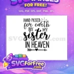 Free Sister Remembrance Free Heart Arrow Baby Quotes Free SVG - Instant Download