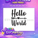 Free Black Script Lettering Free Heart Arrow Design Baby Quotes Free SVG - Instant Download