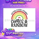 Free Colorful Rainbow Hearts Free Hopeful Baby Quotes Free SVG - Instant Download