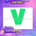 Free Green V Free Party Decor Baby Shark Free SVG - Instant Download