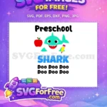Free Teal Shark Free Apple Pencil Preschool Party Free SVG - Instant Download