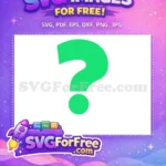 Free Green Question Mark Free Party Symbol Baby Shark Party Free SVG - Instant Download