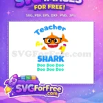 Free Teacher Free Glasses Baby Shark Party Free SVG - Instant Download
