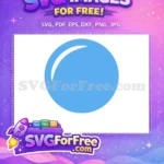 Free Glossy Light Blue Bubble Free Round Shape Baby Shark Party Free SVG - Instant Download