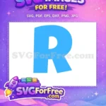 Free Blue R Free Party Baby Shark Free SVG - Instant Download