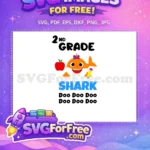 Free Happy Free Orange 2nd Grade Baby Shark Party Free SVG - Instant Download