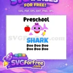 Free Purple Free Apple Pencil Baby Shark Party Free SVG - Instant Download