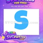 Free Cute Blue Free Happy Baby Shark Party Free SVG - Instant Download