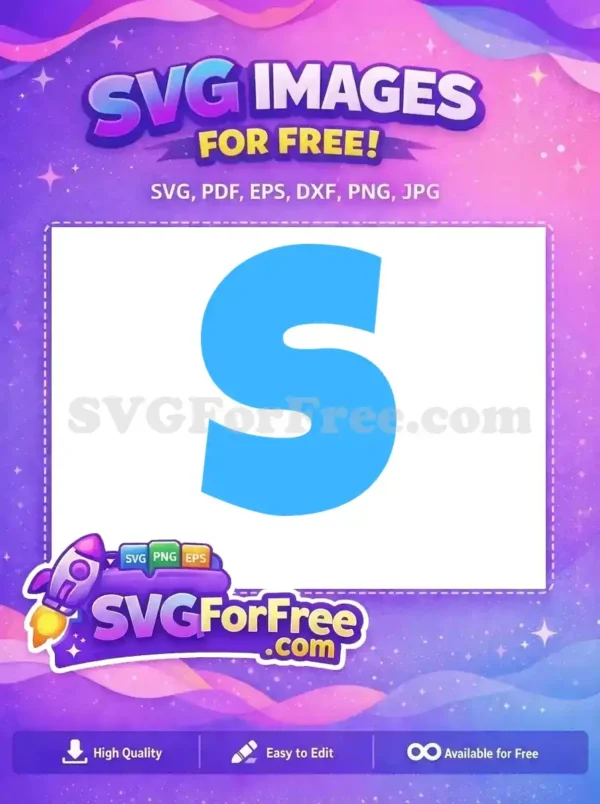 A vibrant, free blue letter 'S' SVG design, ideal for modern logos and graphic projects. This free asset is versatile.