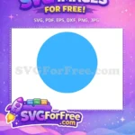 Free Ocean Blue Circle Free Party Decoration Baby Shark Party Free SVG - Instant Download