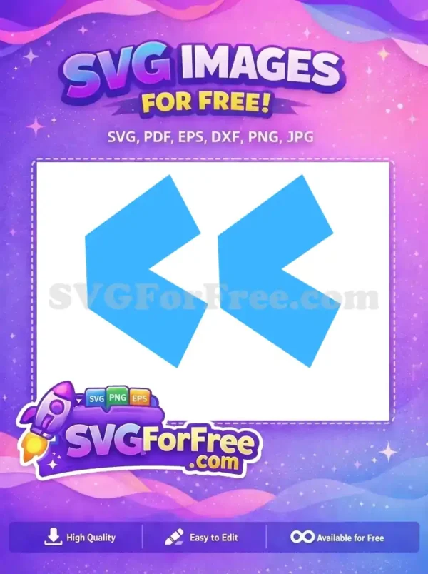 A striking free design featuring two modern light blue geometric arrow shapes, perfect for digital projects. Free SVG.