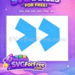 Free Blue Free Arrows Baby Shark Party Free SVG - Instant Download