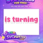 Free Pink Bubbly Free Birthday Turning Baby Shark Party Free SVG - Instant Download
