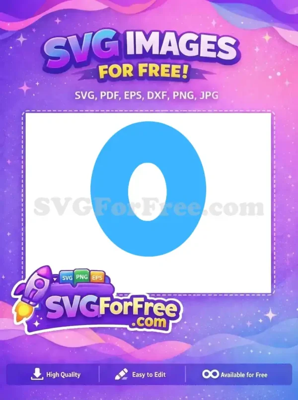 Free Blue Ring SVG Design – Versatile Geometric Free Vector A vibrant, free blue donut shape SVG, featuring a simple geometric ring, ideal for various digital and print free design projects. Download this free vector.