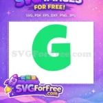 Free bright green Free G Baby Shark Party Free SVG - Instant Download