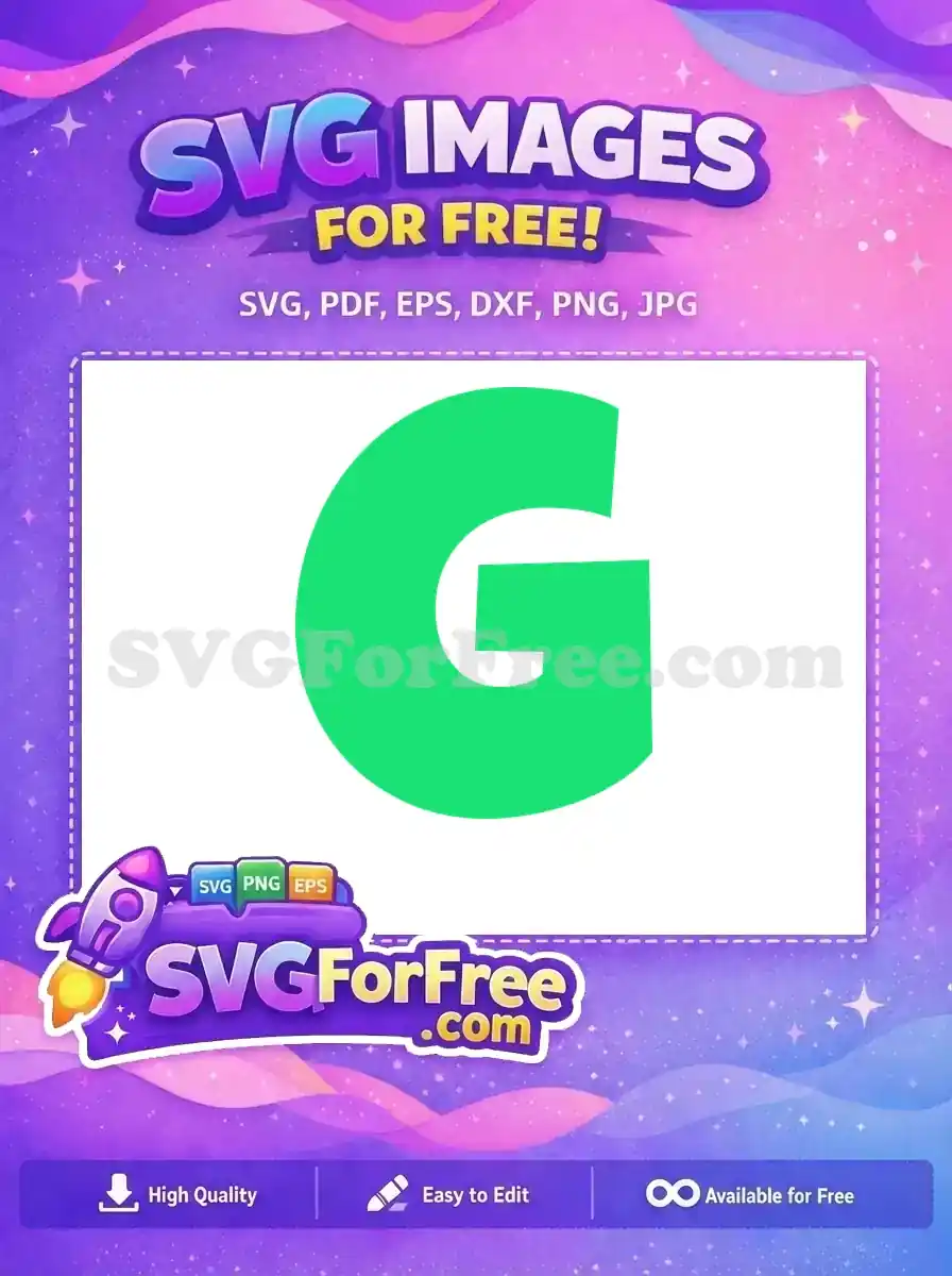 A free, bold, vibrant green letter G for logos, web design, and creative projects. Download your free SVG now!