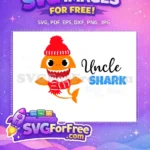 Free Uncle Free Hat Scarf Baby Shark Party Free SVG - Instant Download