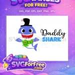 Free Daddy Shark Free Snowman Scarf Christmas Party Free SVG - Instant Download