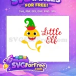 Free Happy Yellow Elf Free Christmas Party Baby Shark Free SVG - Instant Download