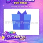 Free Blue Gift Box Free Purple Bow Baby Shark Party Free SVG - Instant Download