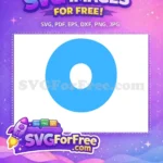 Free Blue Circle Free White Inner Baby Shark Party Free SVG - Instant Download