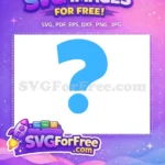 Free Bright Blue Question Mark Free Mysterious Party Baby Shark Free SVG - Instant Download