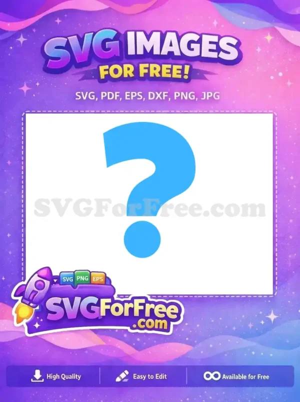 Free Question Mark SVG Design – Ask Away with Free Graphics! A vibrant light blue question mark symbol, a free vector graphic essential for digital and print designs. Download this free SVG for instant use!