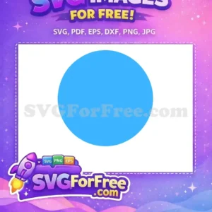 Free Blue Circle SVG Design for Any Project – Simple and Clean! A vibrant free design showcasing a simple, solid light blue circle, perfect for various digital and print applications as a free element.
