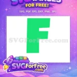 Free Green F Free Bold Font Baby Shark Party Free SVG - Instant Download