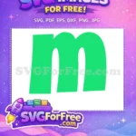 Free Green Letter M Free Ocean Theme Baby Shark Party Free SVG - Instant Download