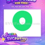 Free Vibrant Green Donut Free Ocean Party Baby Shark Party Free SVG - Instant Download