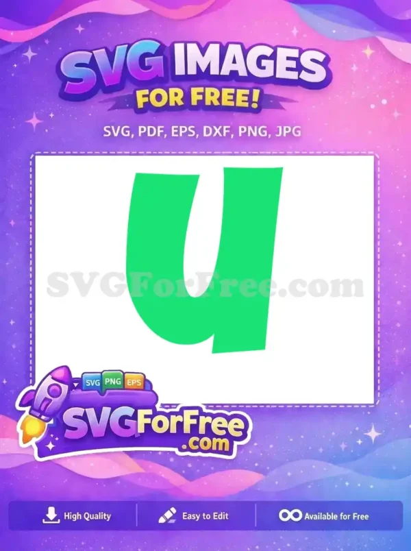 Free Green ‘U’ Shape SVG Design – Modern & Versatile Graphic A vibrant free green stylized lowercase 'u' letter or abstract curve design, perfect for modern digital projects. Download this free SVG now!